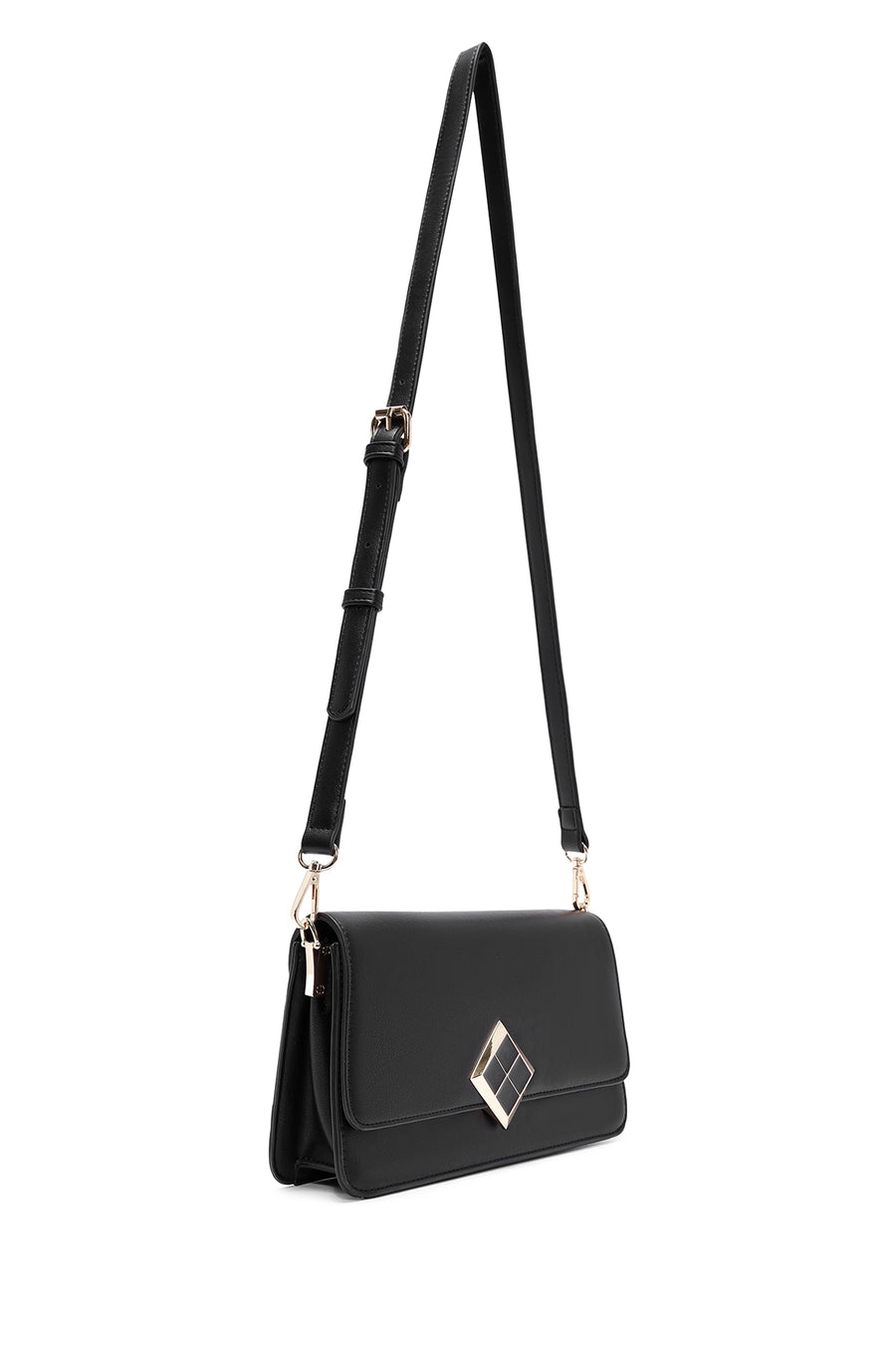 Women's Black Long Strap Shoulder Bag