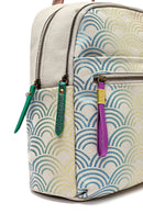 Women's Beige Hologram Patterned Backpack | Derimod