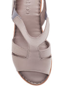 Women's Leather Comfort Wedge Heel Sandals | Derimod