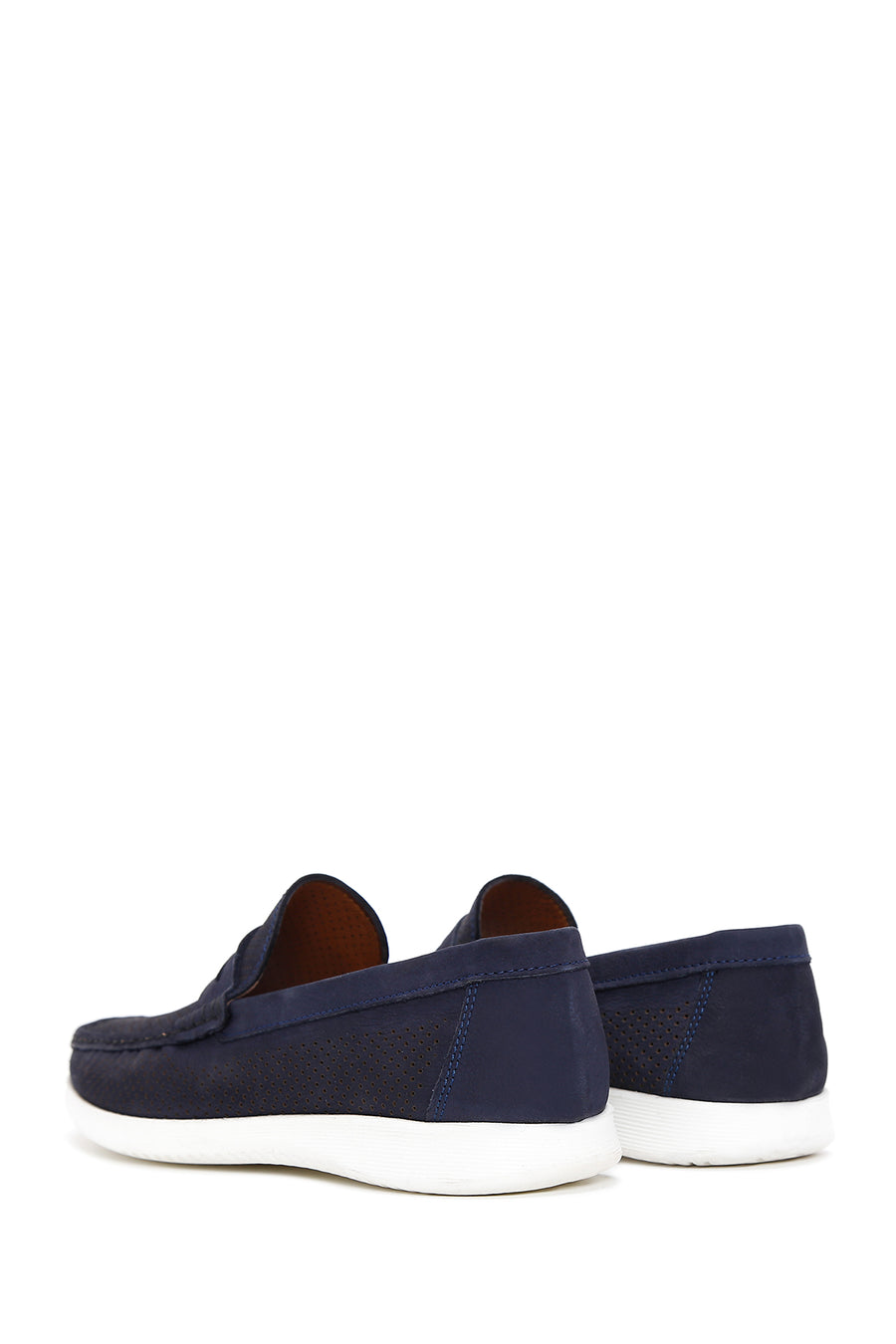Erkek Lacivert Nubuk Deri Loafer