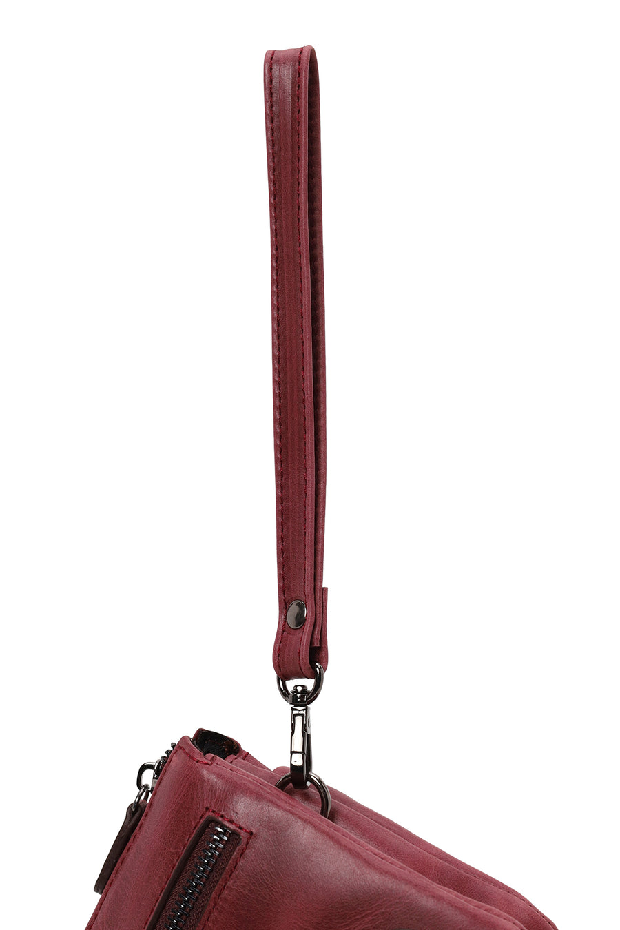 Male Burgundy Leather Handbag