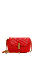 Women's Red Long Strap Quilted Crossbody Bag | Derimod