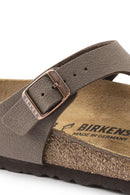 Birkenstock Women's Brown Birko-Flor Nubuck Flip Flops | Derimod