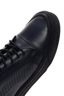 Men's Navy Blue Casual Leather Shoes | Derimod