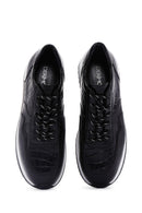 Men's Black Lace-up Leather Sneaker | Derimod