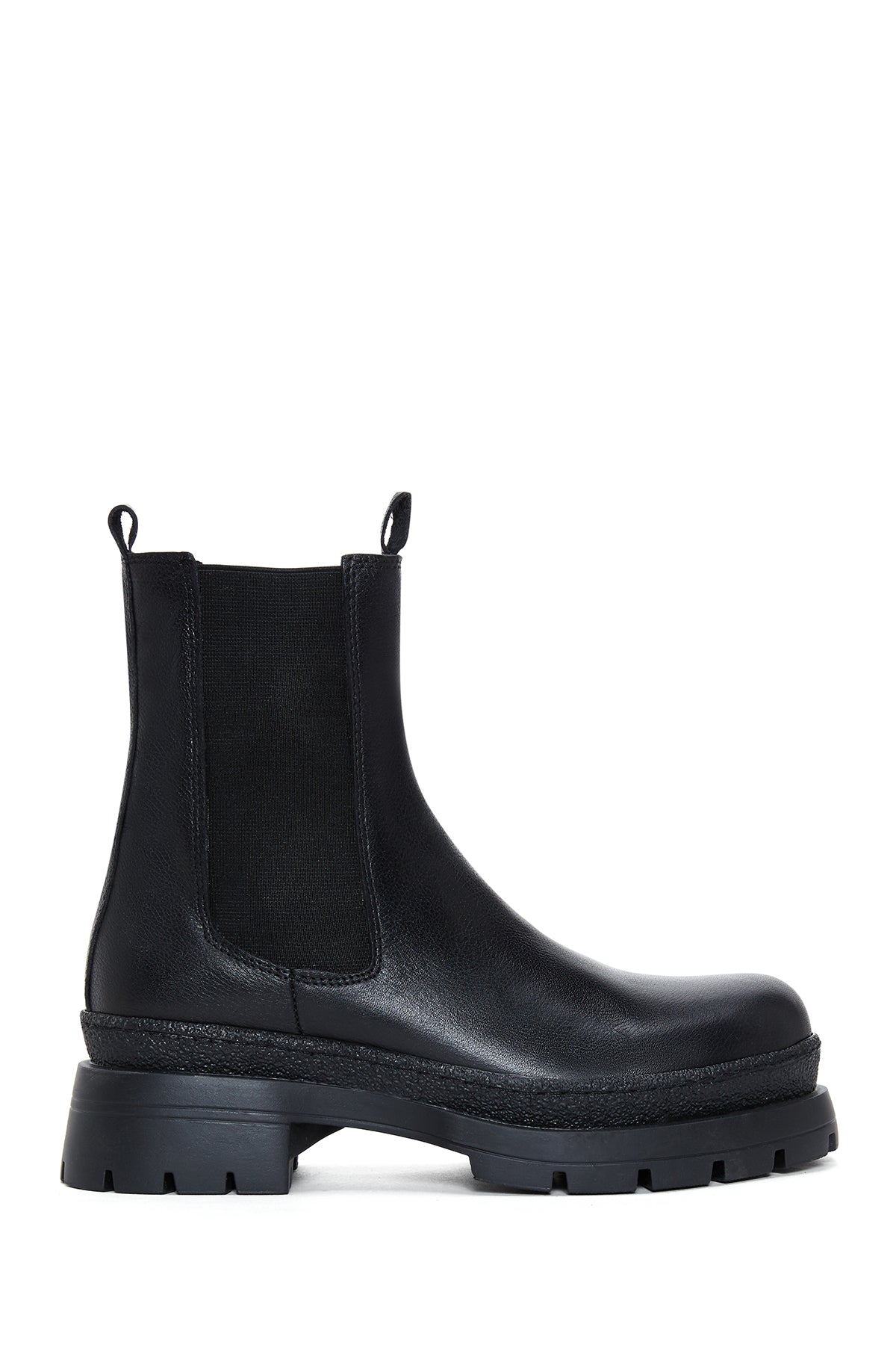 Women's Black Leather Chelsea Boots 23WFD184718 | Derimod