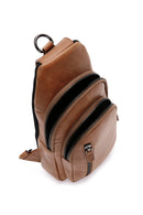 Men's Tan Leather Crossbody Bag | Derimod