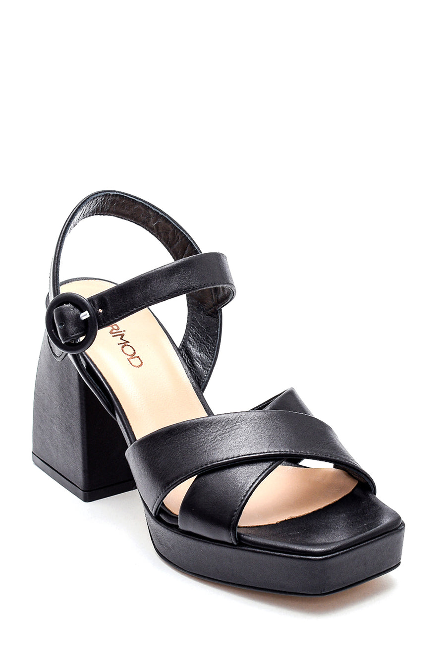 Kadın Casual Platform Topuklu Deri Sandalet