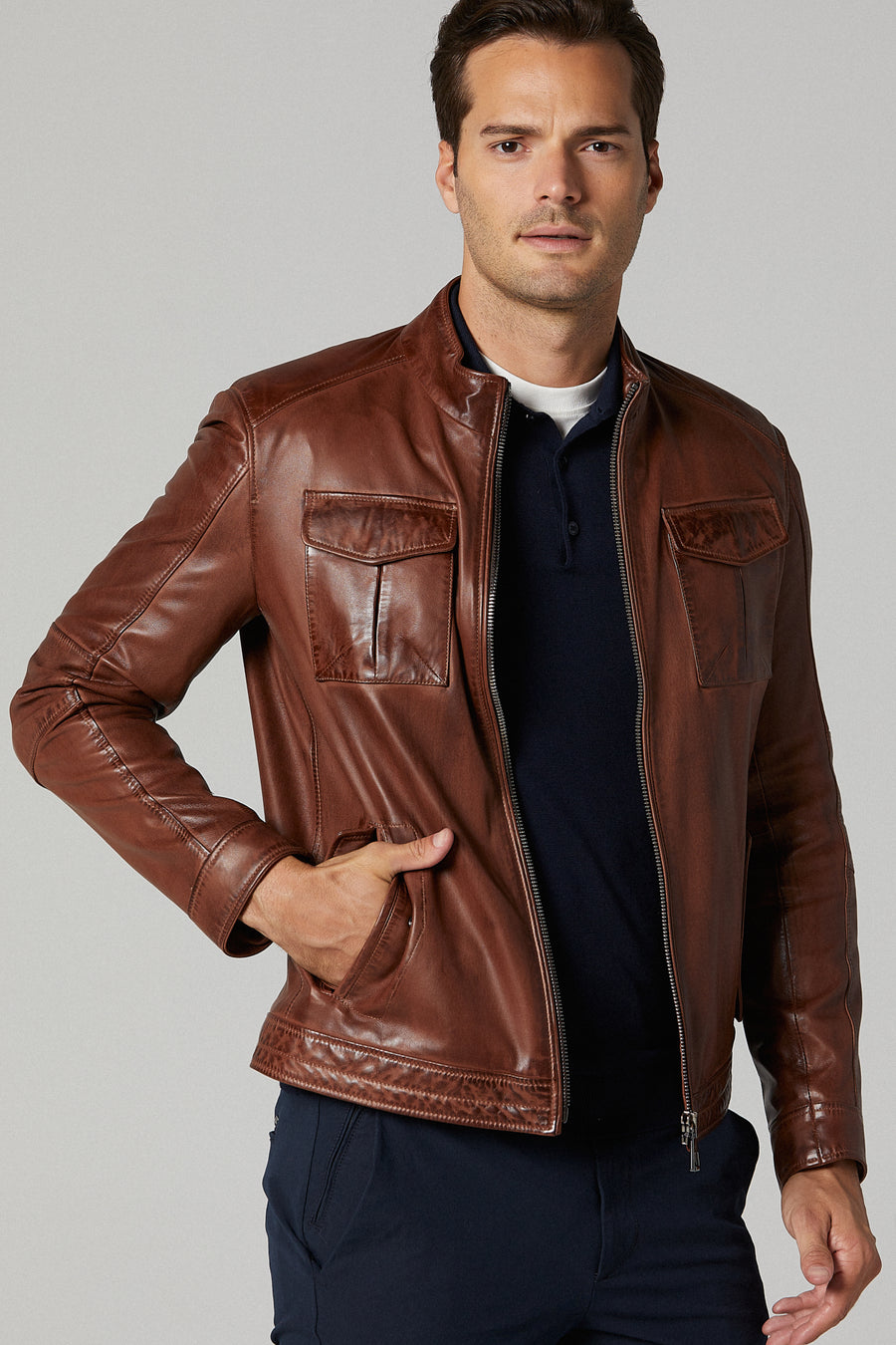Benjamin Men's Leather Jacket