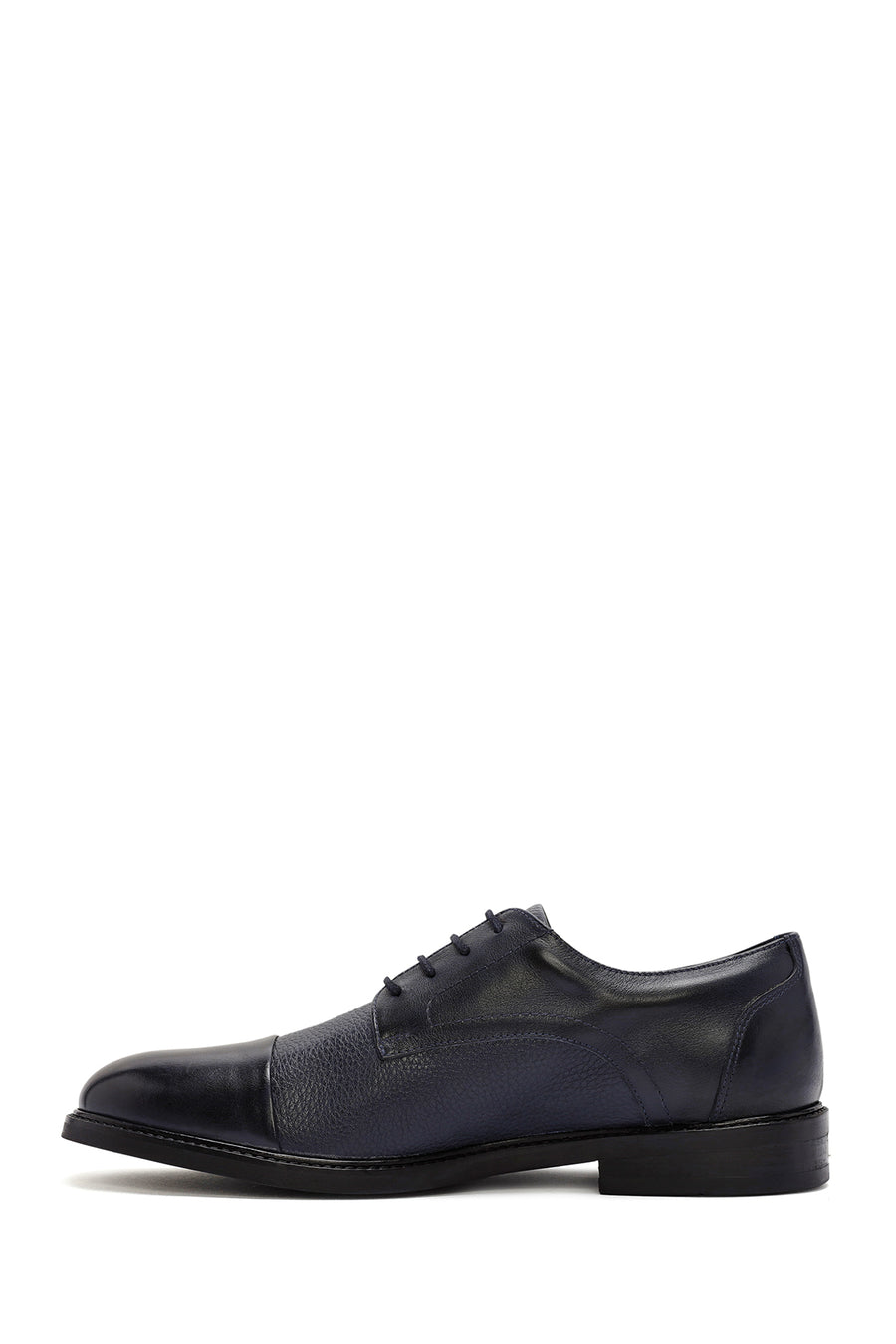 Men's Navy Blue Lace-Up Leather Classic Shoes