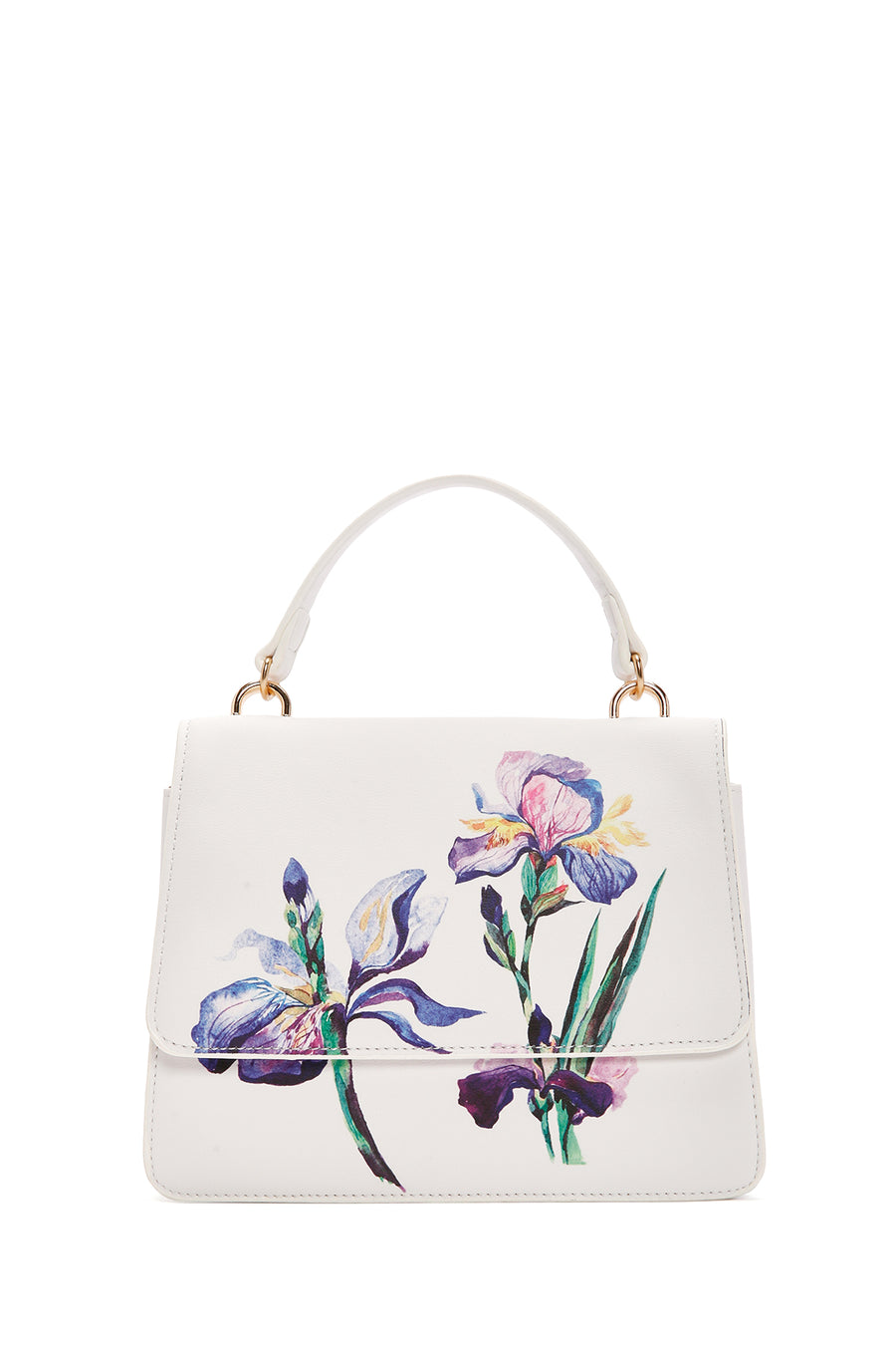 Women's White Long Strap Printed Shoulder Bag