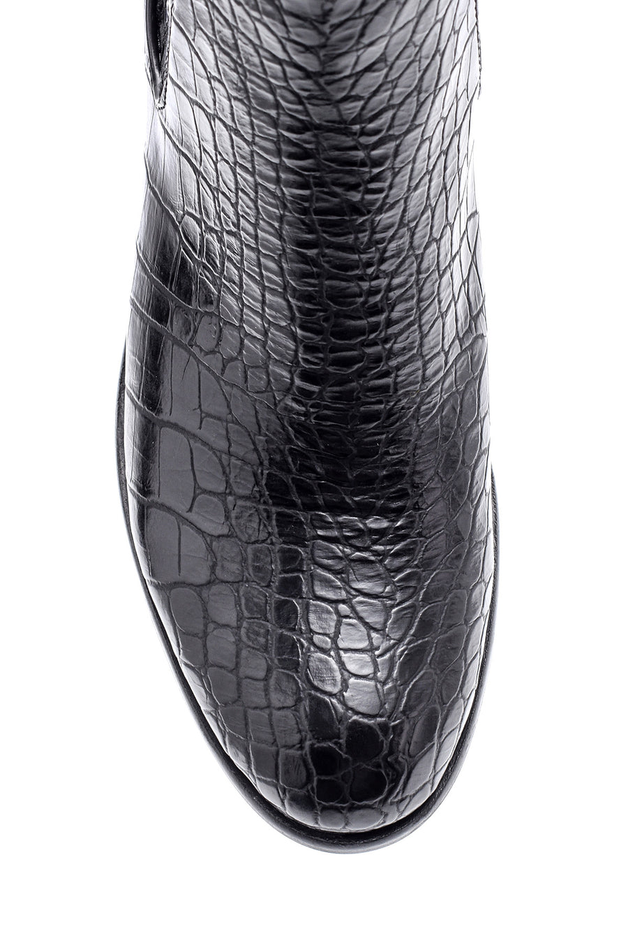 Women's Crocodile Patterned Heeled Boots
