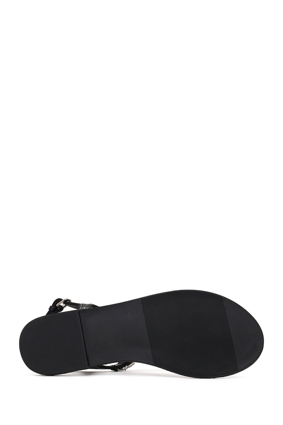 Woman Black Stone-Embellished Flip-Flop Sandal