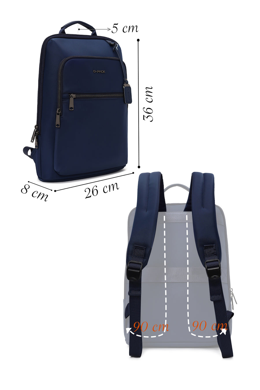 D-Pack Unisex Mavi Sırt Çantası