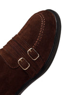 Woman Brown Buckled Suede Boots | Derimod