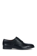 Geox Men's Black Decio Laced Leather Classic Shoes | Derimod