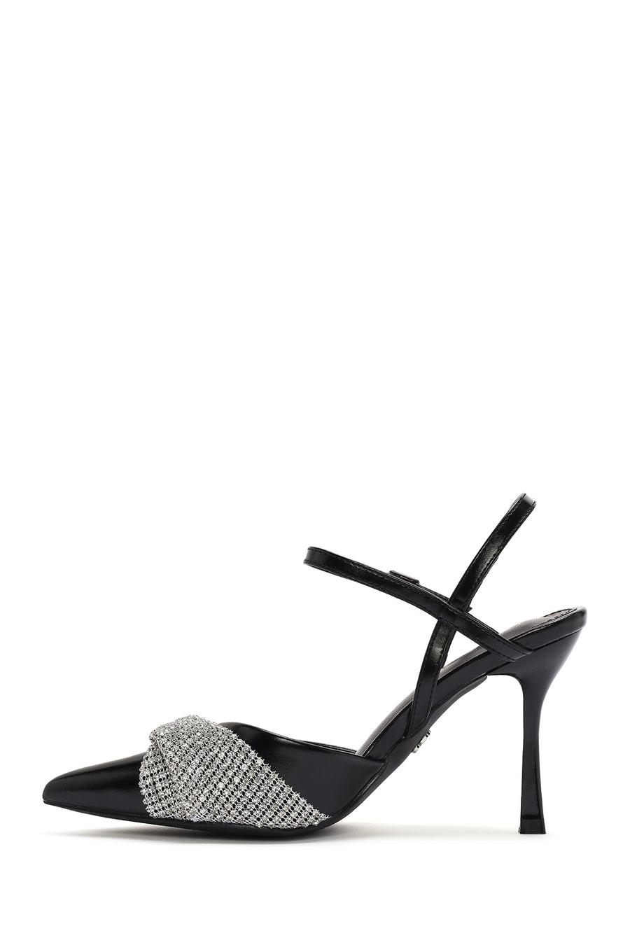 Women's Black Slingback High Heeled Stilettos