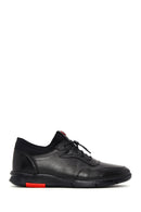 Men's Black Leather Casual Sneaker | Derimod