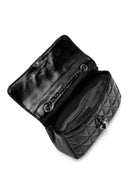 Women's Black Chain Strap Mini Quilted Crossbody Bag | Derimod