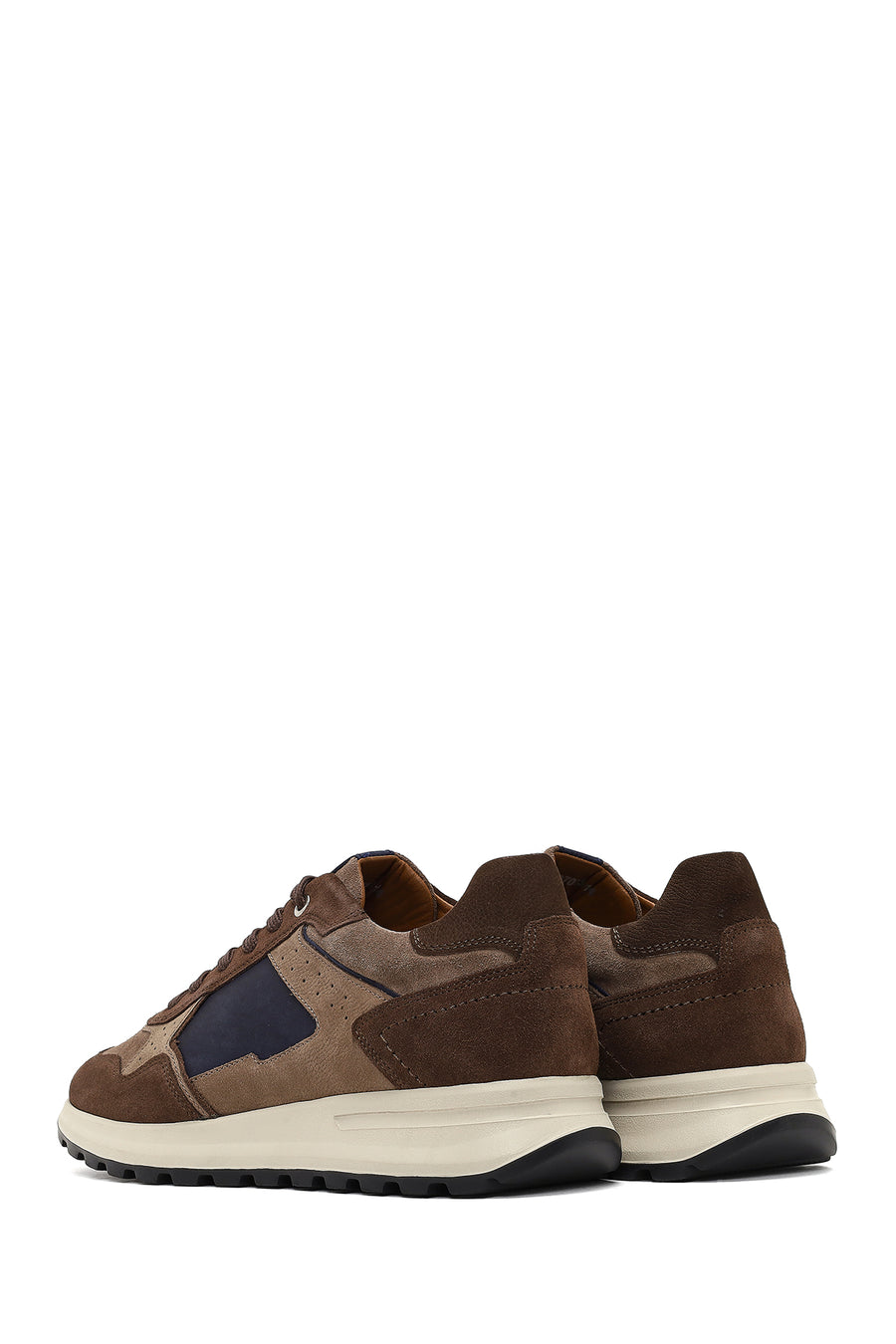 Men's Brown Lace-Up Leather Sneaker