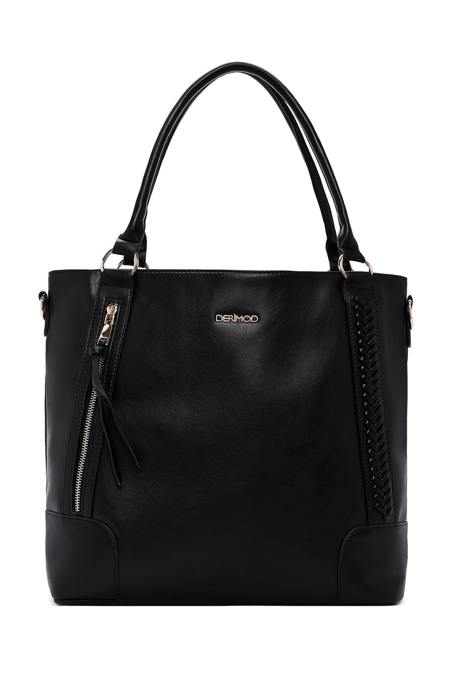 Woman Black Long-Strap Shoulder Bag