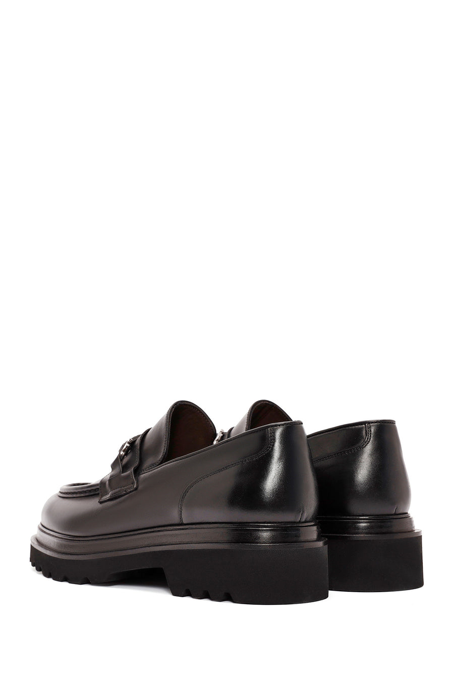 Men's Black Leather Casual Loafer