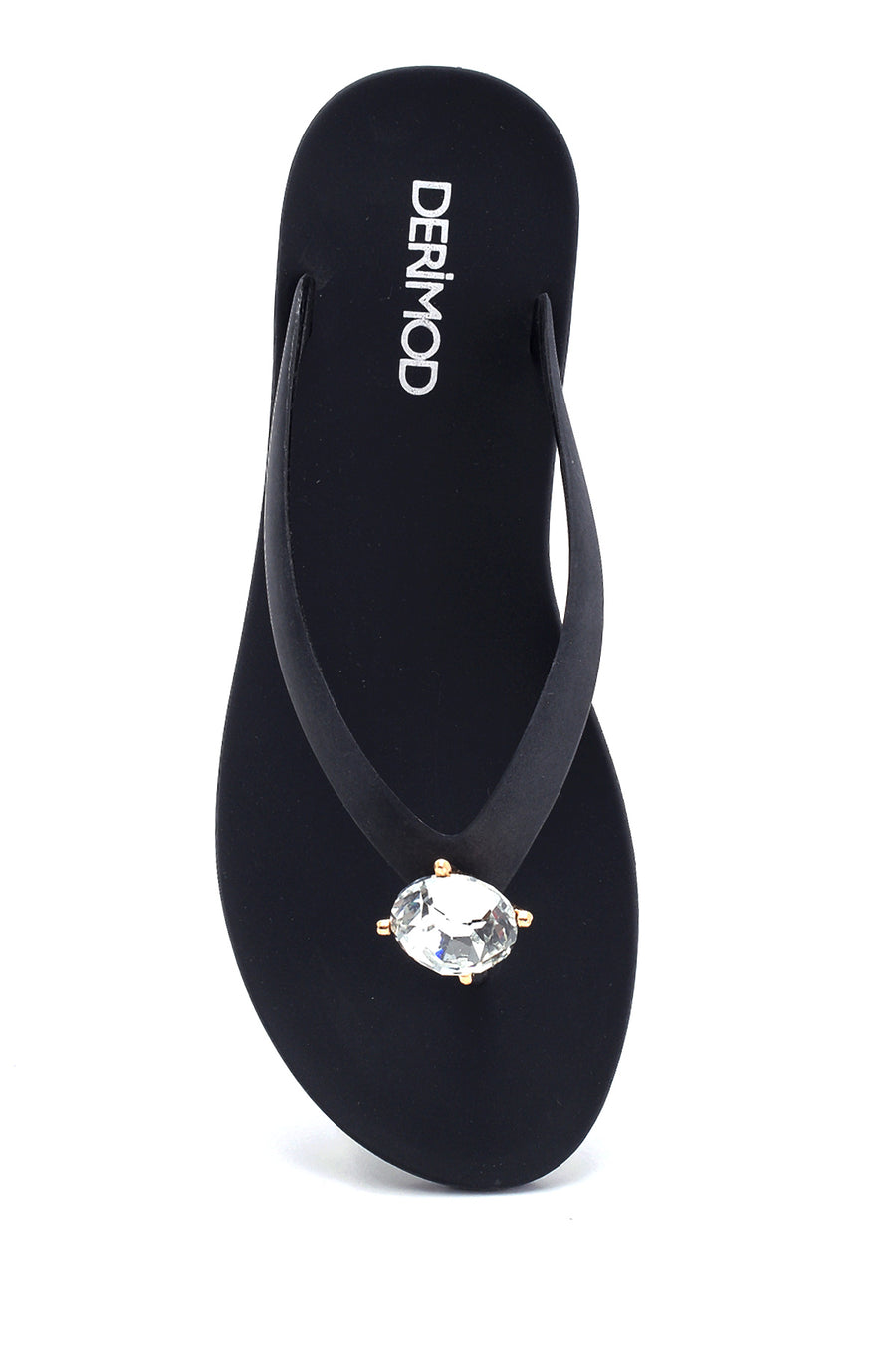 Women's Flip Flops with Stone Detail