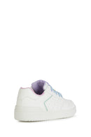 Geox Kız Çocuk Beyaz Washiba Bağcıklı Deri Sneaker | Derimod