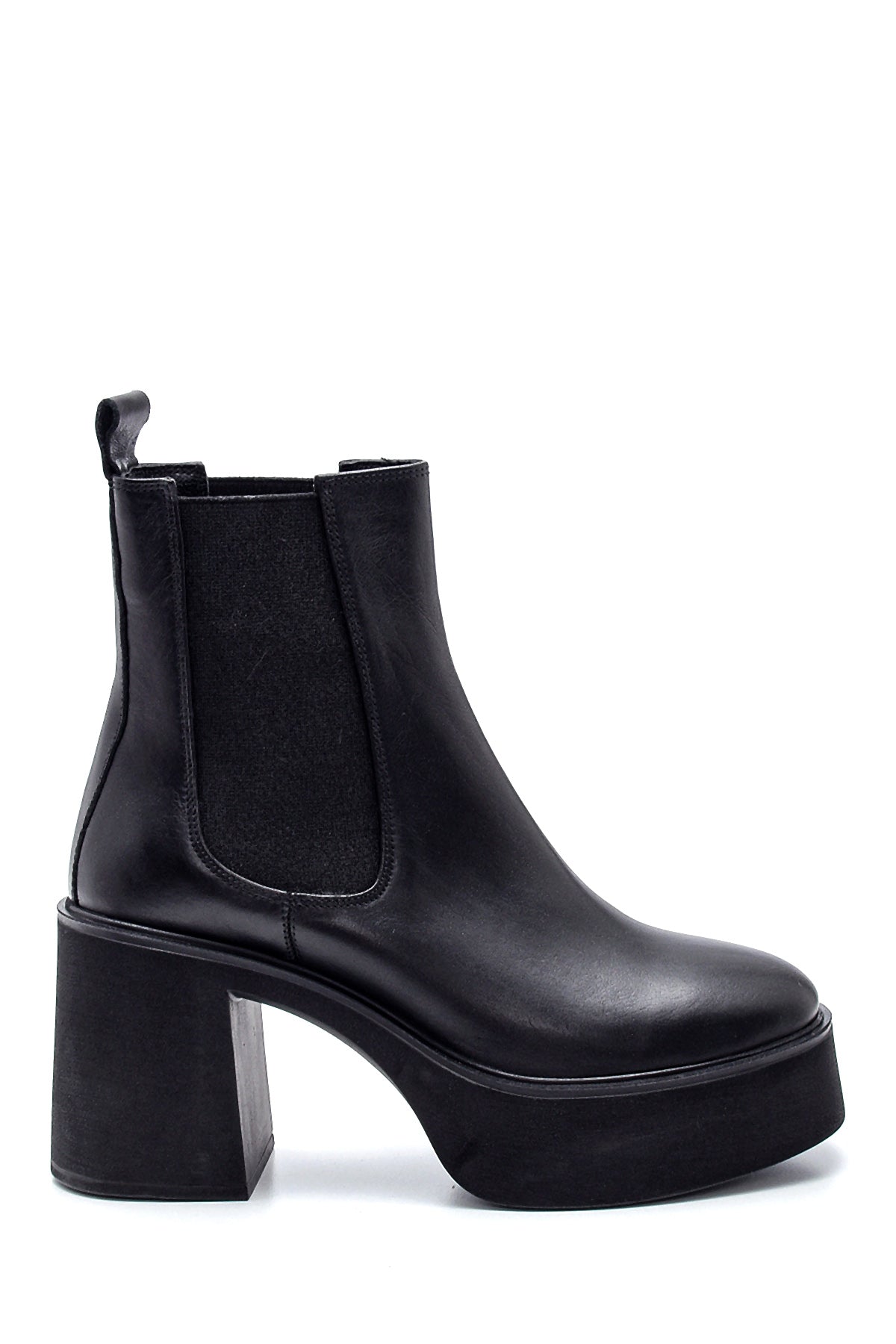 Women's Leather Platform Heeled Boots 21WFD152318 | Derimod