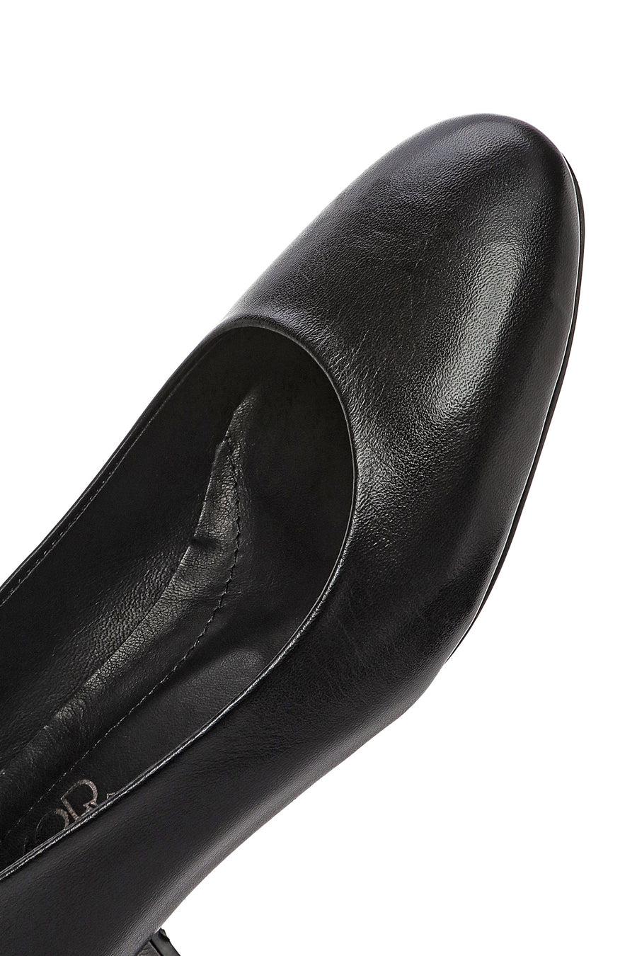 Derimod Flex Women's Black Low Thick Heeled Leather Shoes