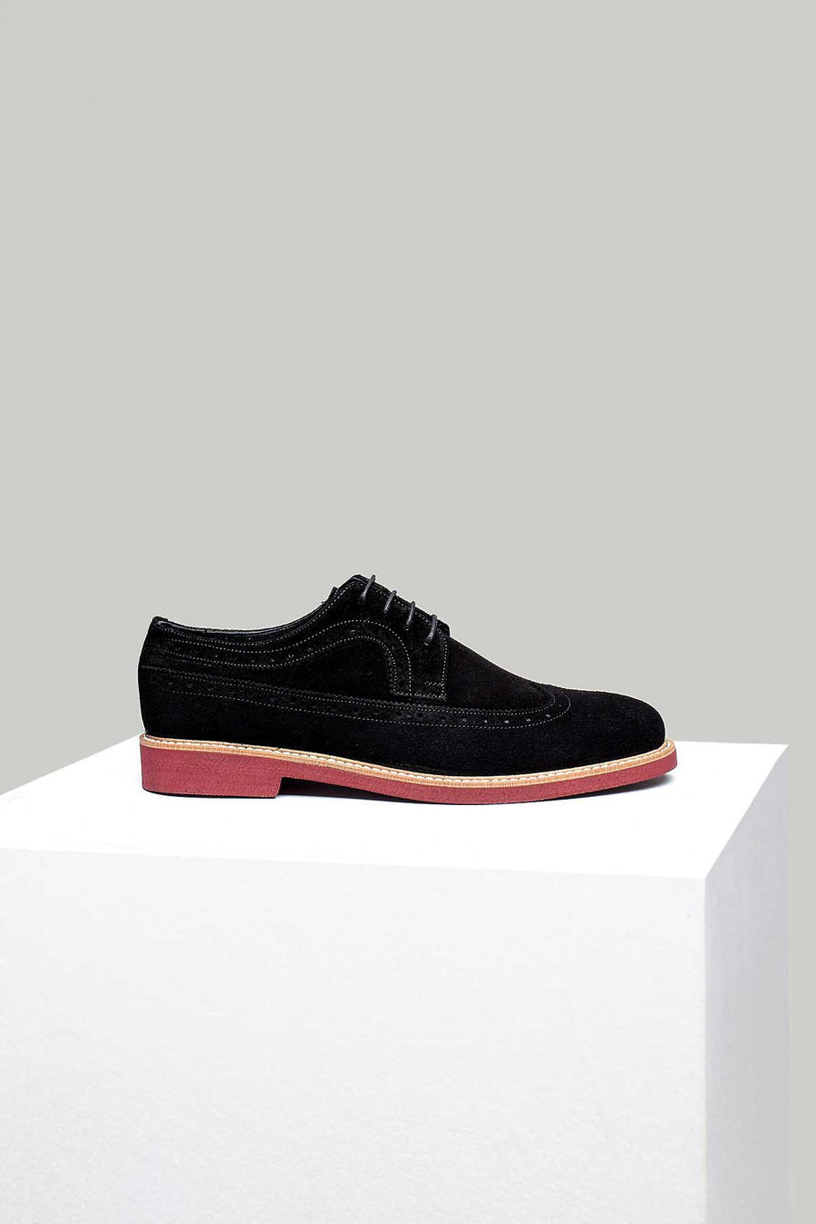 Men's Black Suede Leather Shoes