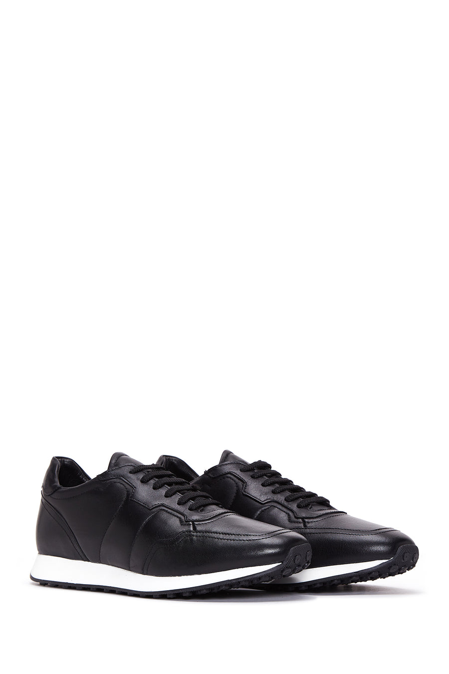 Men's Black Leather Sneaker