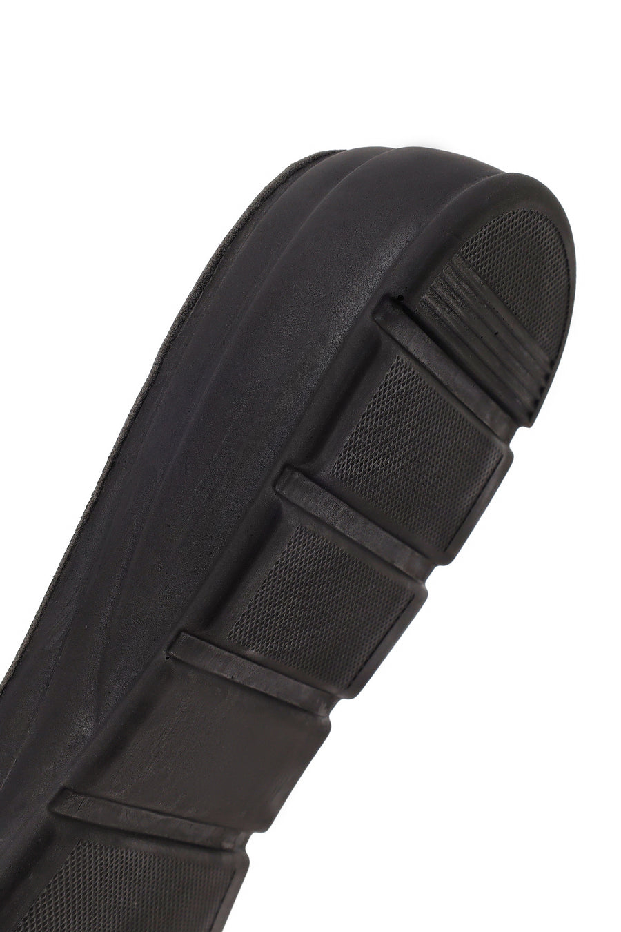 Women's Black Thick-Soled Knitted Fabric Slippers