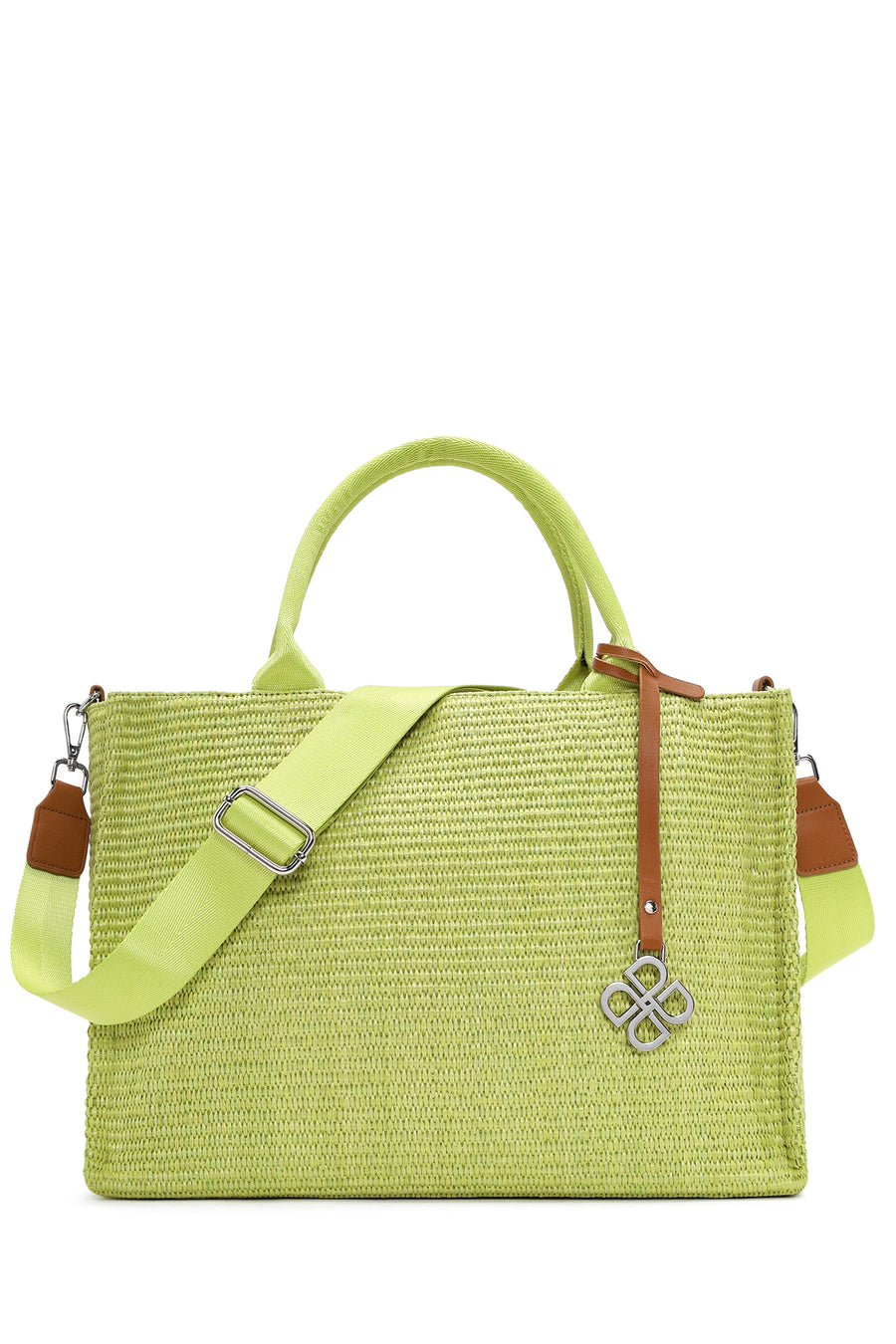 Women's Green Straw Handbag 24SBD2528M7 | Derimod