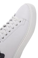 Men's White Lace-up Leather Sneaker | Derimod