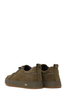 Male Khaki Lace-up Nubuck Leather Sneaker | Derimod
