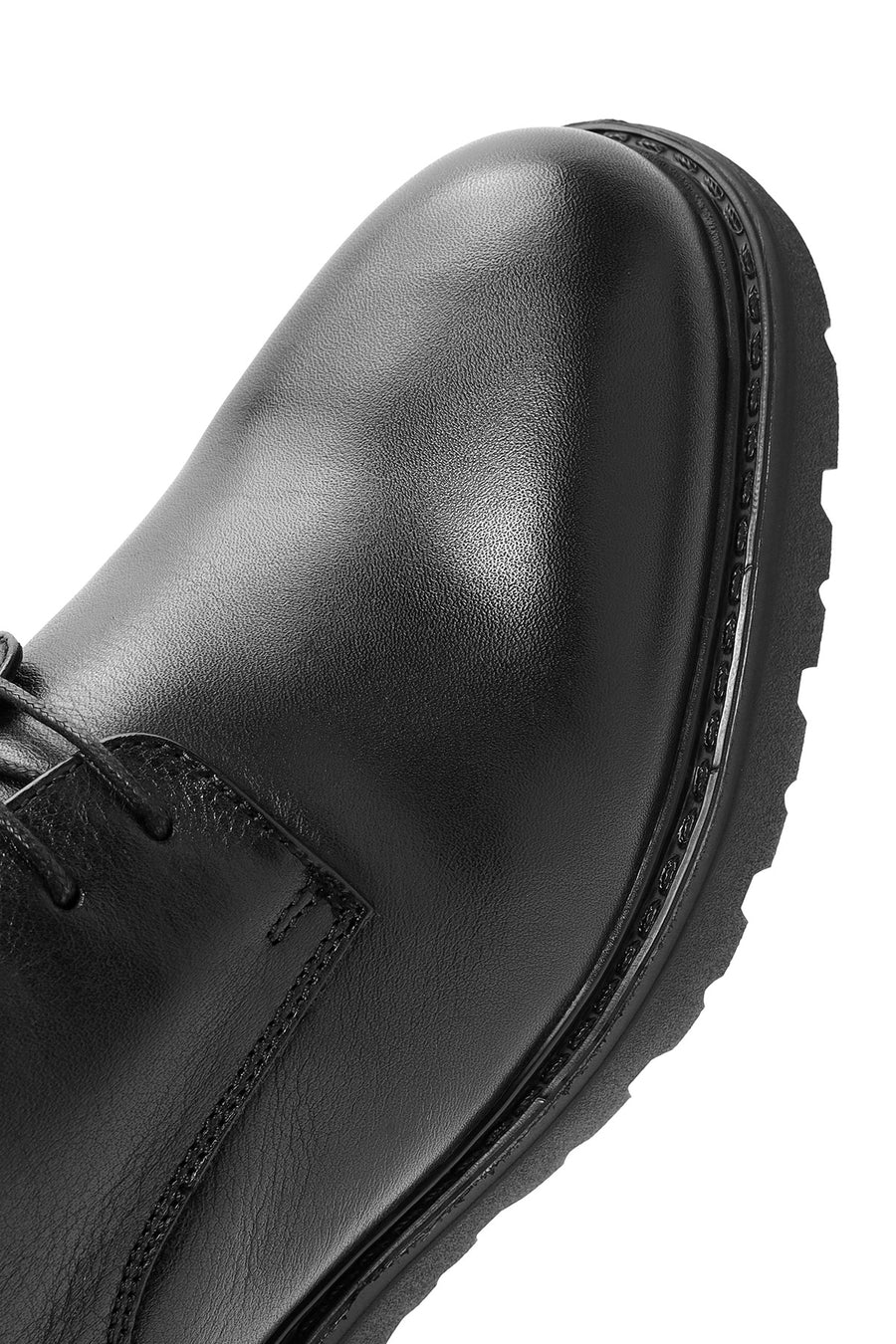 Men's Black Lace-up Leather Casual Shoes