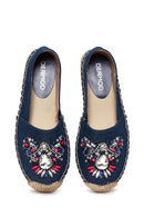 Kadın Mavi Taşlı Espadril | Derimod