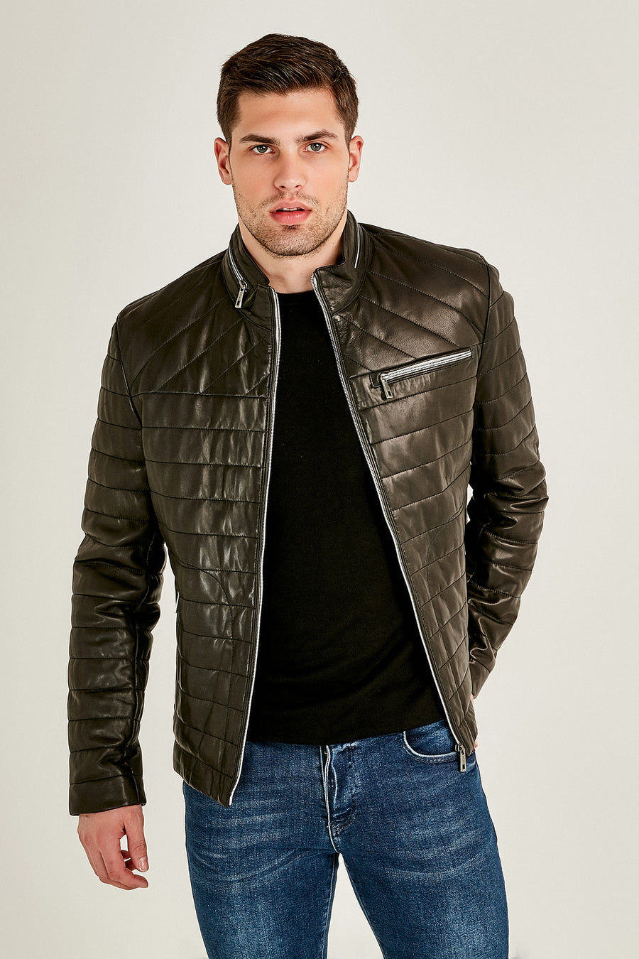 Falcao Men's Leather Jacket
