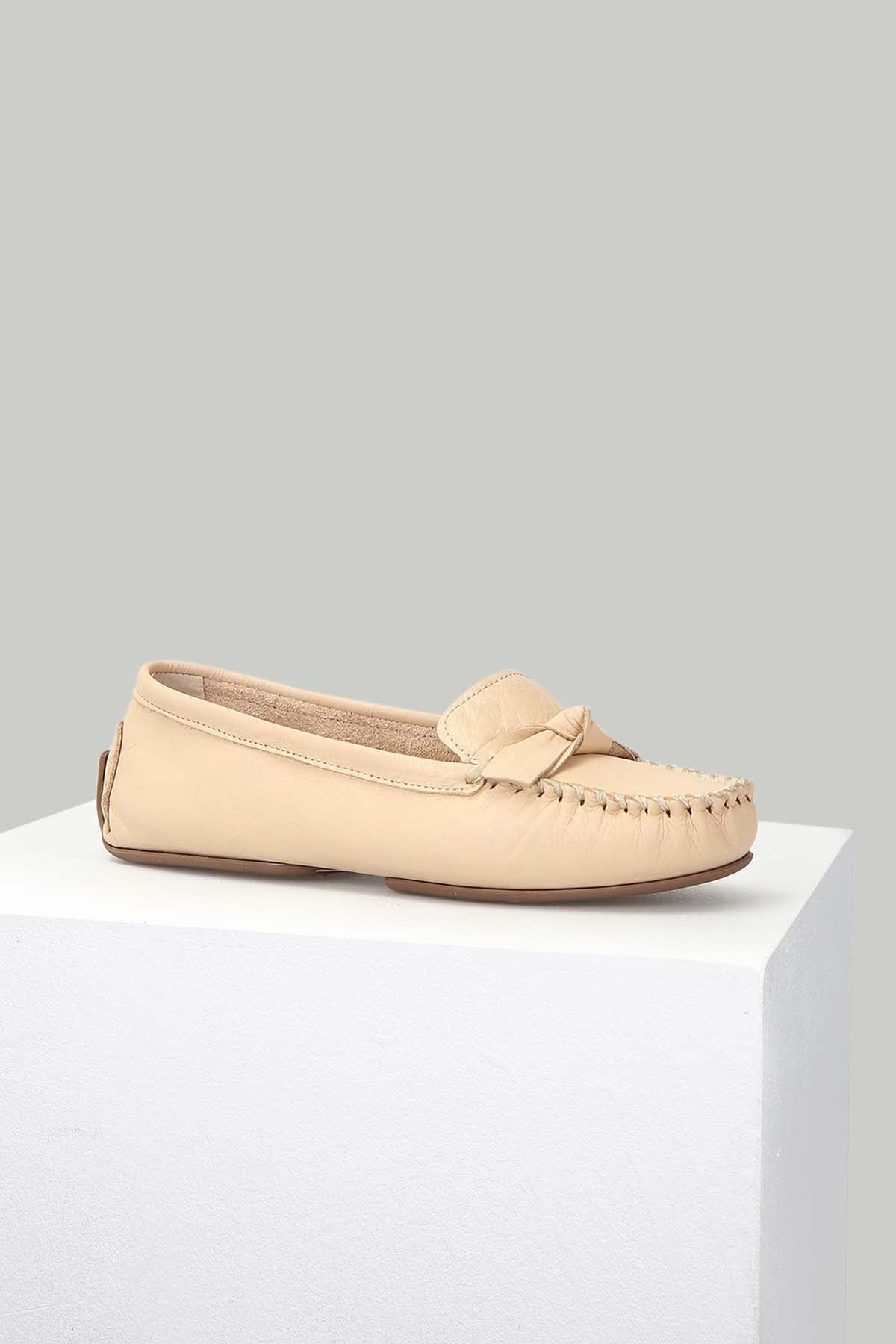 Bej Kadın Deri Loafer 18SFD280618 | Derimod