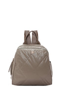 Women's Light Khaki Quilted Backpack | Derimod