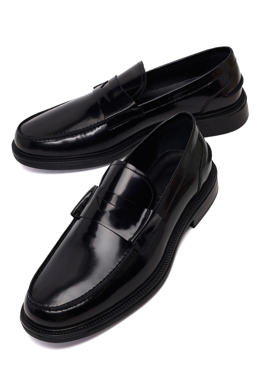 Erkek Siyah Deri Klasik Loafer