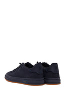 Male Navy Lace-up Nubuck Leather Sneaker | Derimod