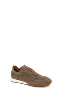 Erkek Bej Bağcıklı Süet Deri Sneaker | Derimod