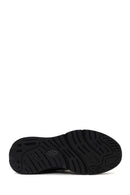 Derimod Zero Male Black Lace-Up Thick-Soled Leather Casual Sneaker | Derimod