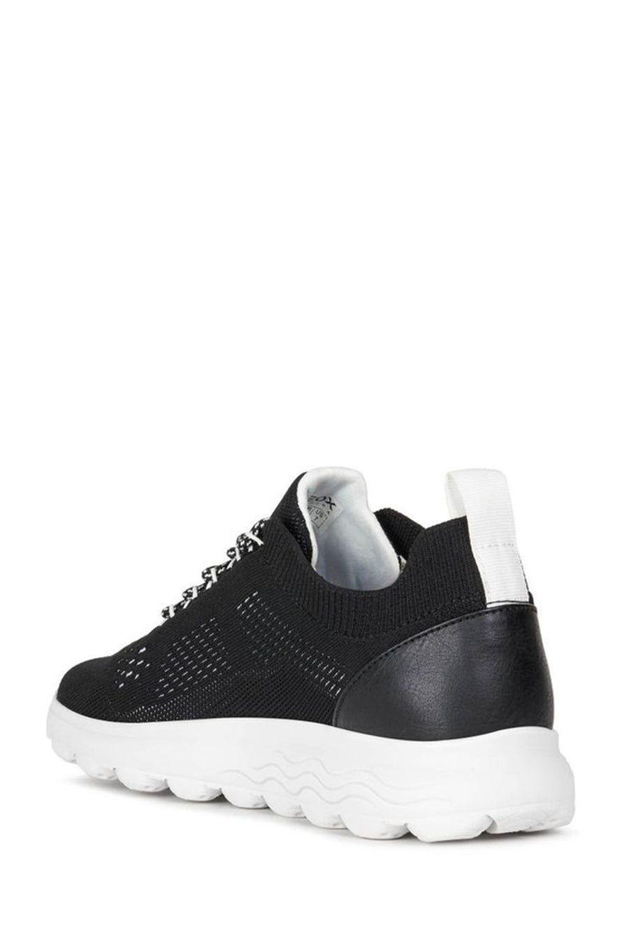 Geox Women's Black Spherica Lace-Up Fabric Sneaker