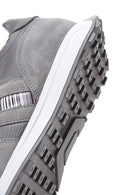 Men's Gray Suede Leather Detailed Sneaker | Derimod