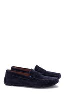 Erkek Lacivert Deri Süet Casual Loafer | Derimod