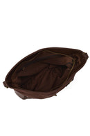 Woman Brown Long-Strap Suede Shoulder Bag | Derimod