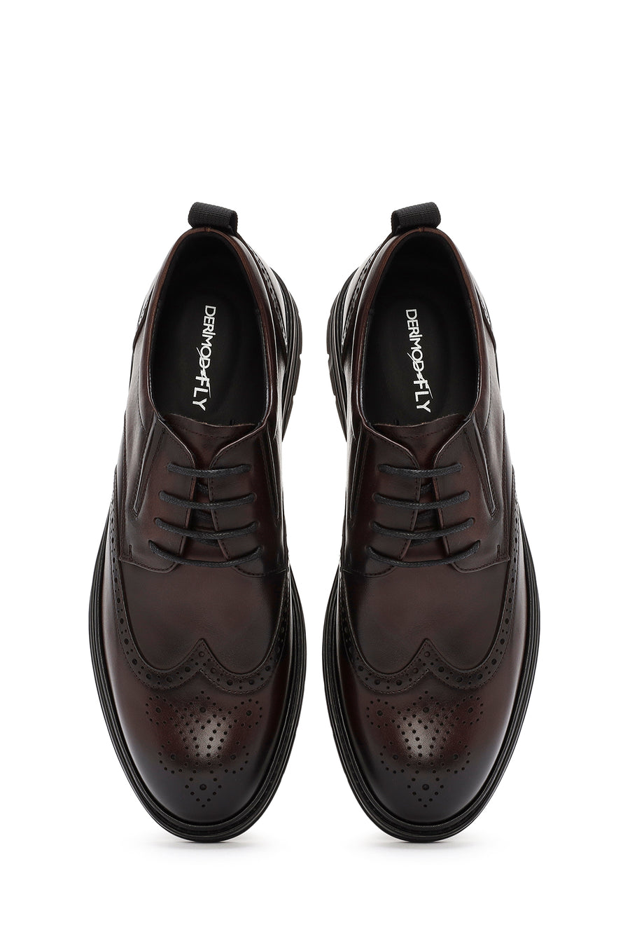 Men's Brown Lace-up Leather Casual Shoes